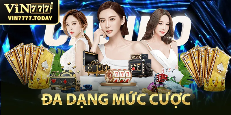 Đa dạng mức cược để thắng lớn tại game bài Vin777